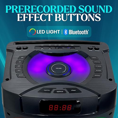 Miniatura 5 de Dolphin Nuevo altavoz Bluetooth portátil SP-2150RBT 2023  con doble woofer de 12 pulgadas, tweeter de 3 pulgadas, 4500 W, espectáculo de luz LED