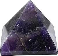Vista 4 de Amazing Gemstone Amethyst Pyramid Crystal Healing Stones - 2" Great Pyramid Figurine of Natural Stone Pyramid for Meditation, Reiki, Chakra