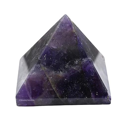 Miniatura 4 de Amethyst Pyramid Crystal Healing Stones - 2" Great Pyramid Figurine of Natural Stone Pyramid for Meditation, Reiki, Chakra Balancing and Crystal