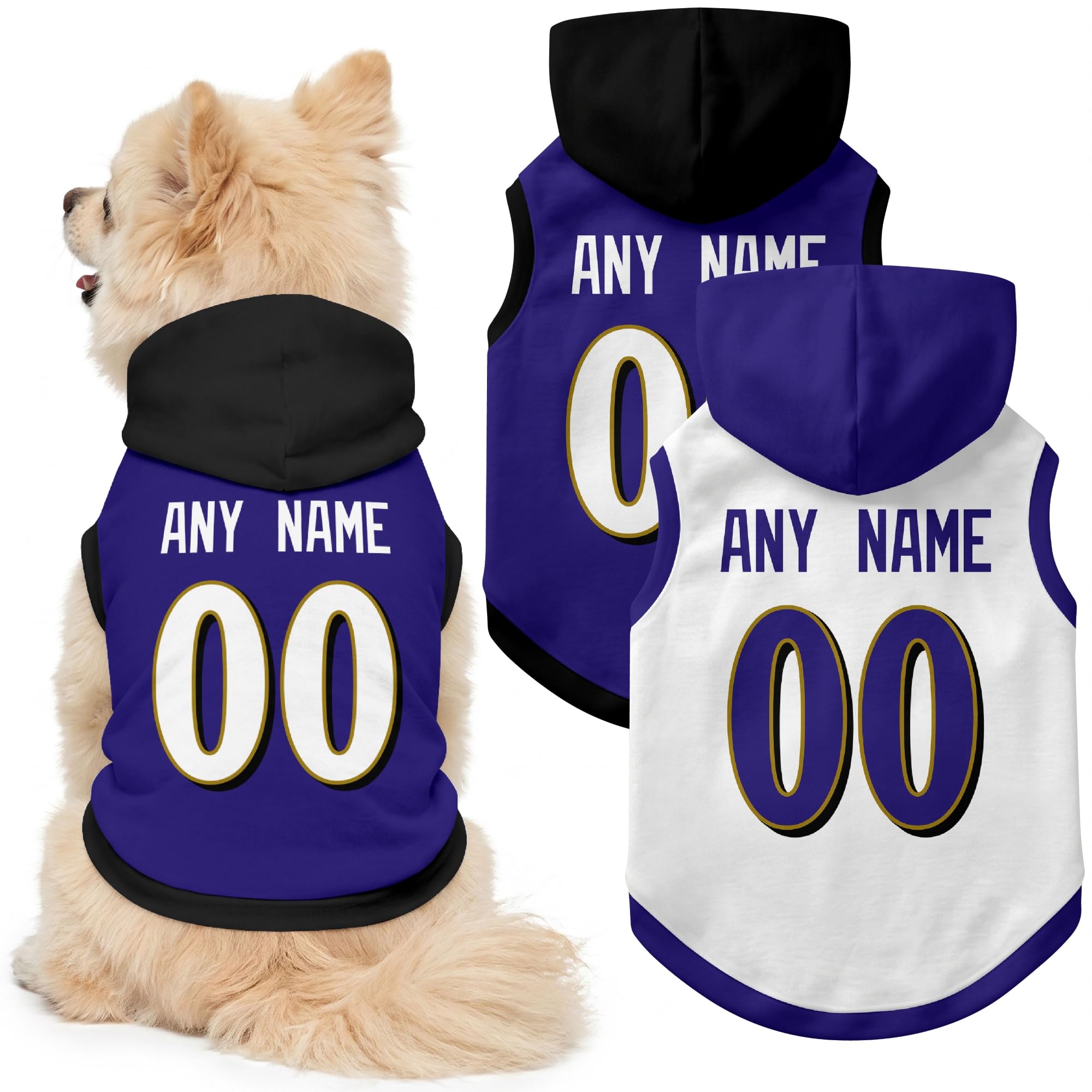 Baltimore Dog Clothes Custom Jersey Style Dog Hoodie for Pet