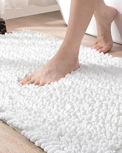DEXI Alfombras de baño, tapetes de baño de felpilla para suelo de baño, antideslizantes, absorbentes, lavables, alfombras de ducha de felpa para