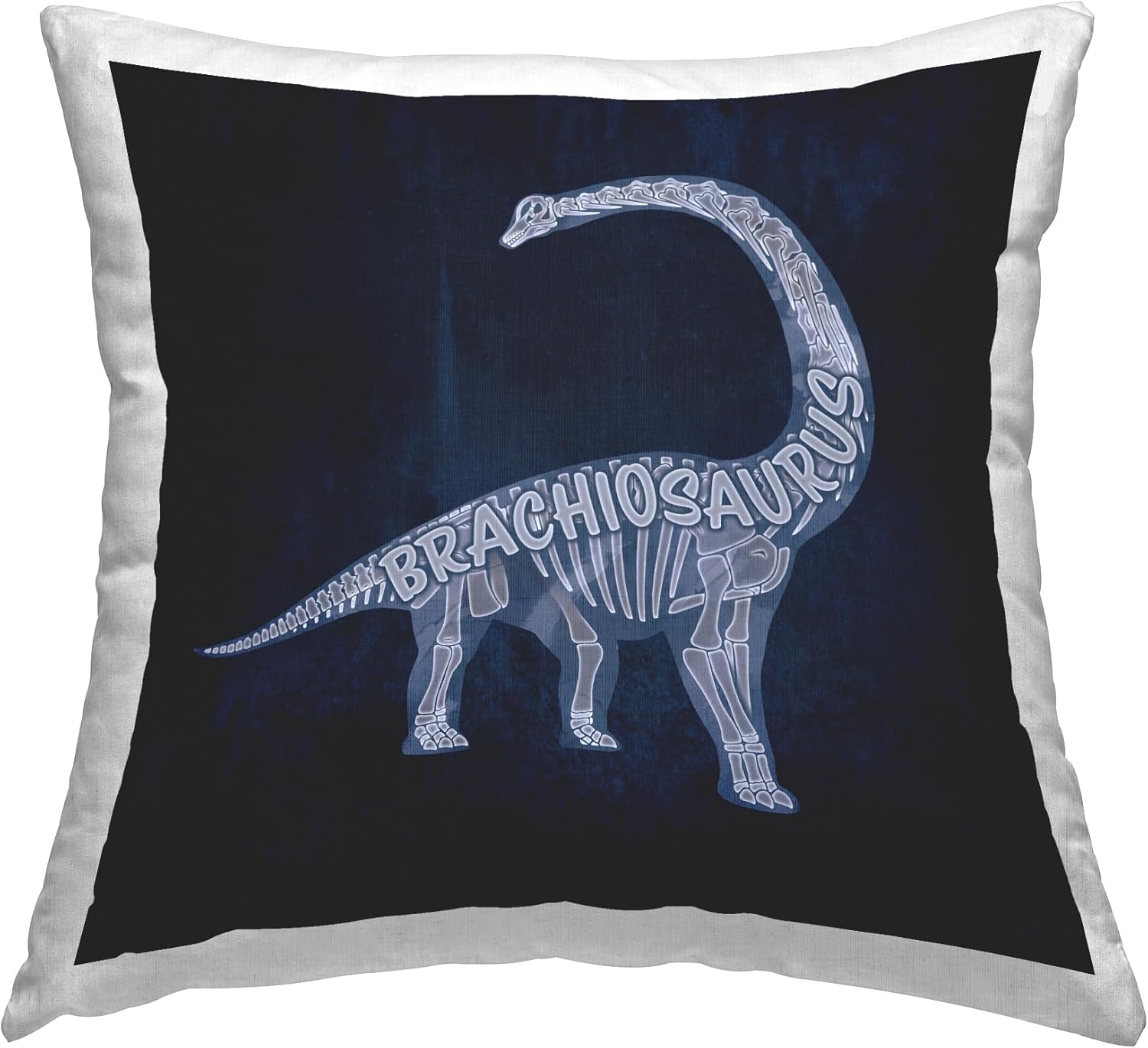 Stupell Industries Blue Brachiosaurus X-Ray Design by Lauren Rader Throw Pillow, 18 x 18