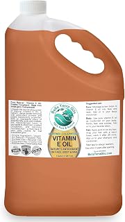 Bella Terra Oils Pure Vitamin E Oil, All Natural, d-Alpha Tocopherol – 1 Gallon, Derived from Wheat Germ, Supports Skin & Hair Health