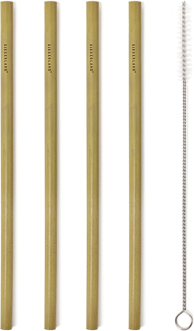 Natural Bamboo Straws Amazon.co.uk Home & Kitchen