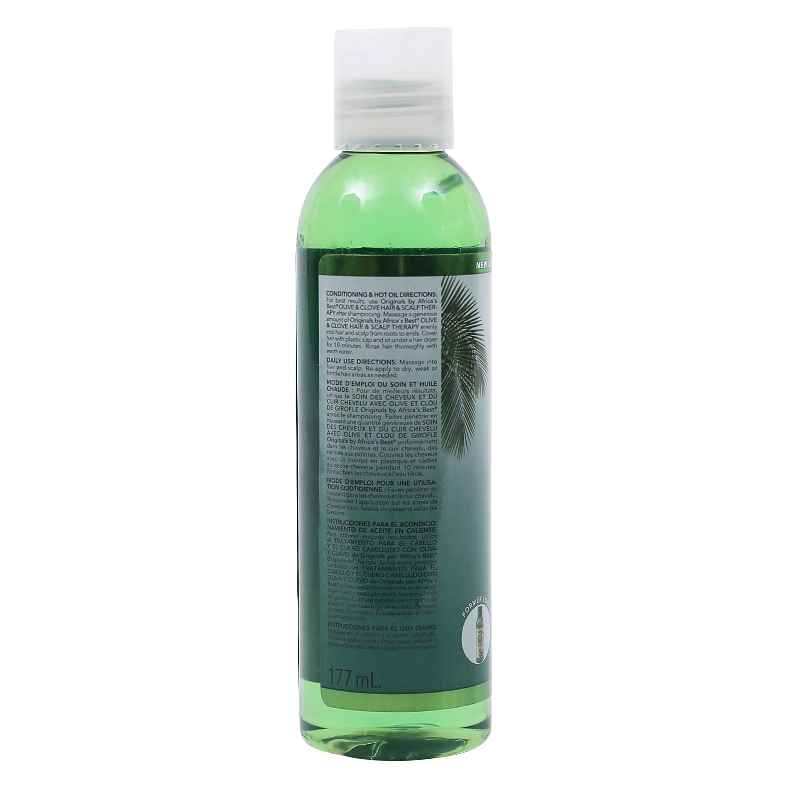 Terapia de aceite de oliva y clavo, tratamiento natural que ayuda a reparar el cabello seco, débil o quebradizo, sequedad del cuero cabelludo, picazón y descamación, 6 onzas 8