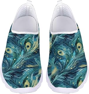 Daily Low Top Slip On Floral Print Sneaker Breath Mesh Insole Shock Absorb Thick Outsole Relax Leisure Shoe