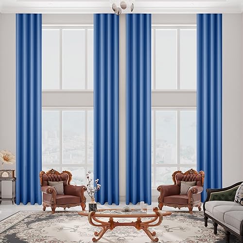 Miniatura 9 de Cortina de lino sintético 100% opaca extra larga de 14 pies de largo, lujosa cortina de lino de tejido alto con ojales sólidos para casa de 2 pisos,