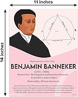 Vista 10 de Decorably 12 pósteres de matemáticos famosos para aula, 11 x 14 pulgadas, educativo laminado mate para escuela primaria y secundaria, para pasillos
