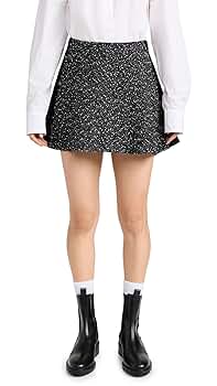 rag & bone Women's Elsie Tweed Miniskirt, Black Multi, 0 at
