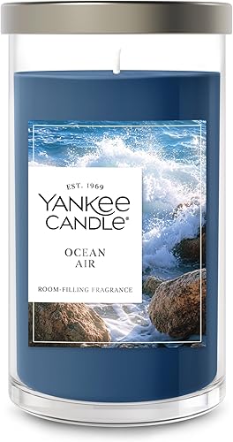 Yankee Candle - Vela en pilar, mediana, Ocean Air Signature, 404 g (14.25 onzas)