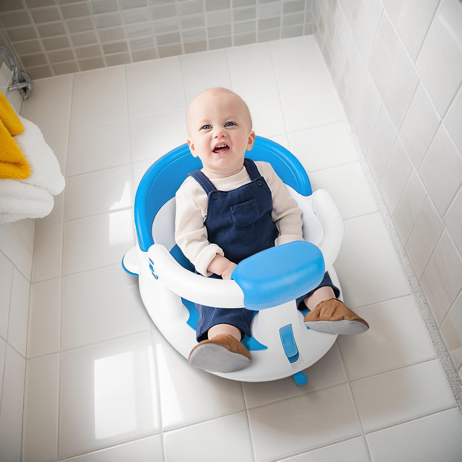 Seggiolino per vasca da bagno per bambini, con ventose