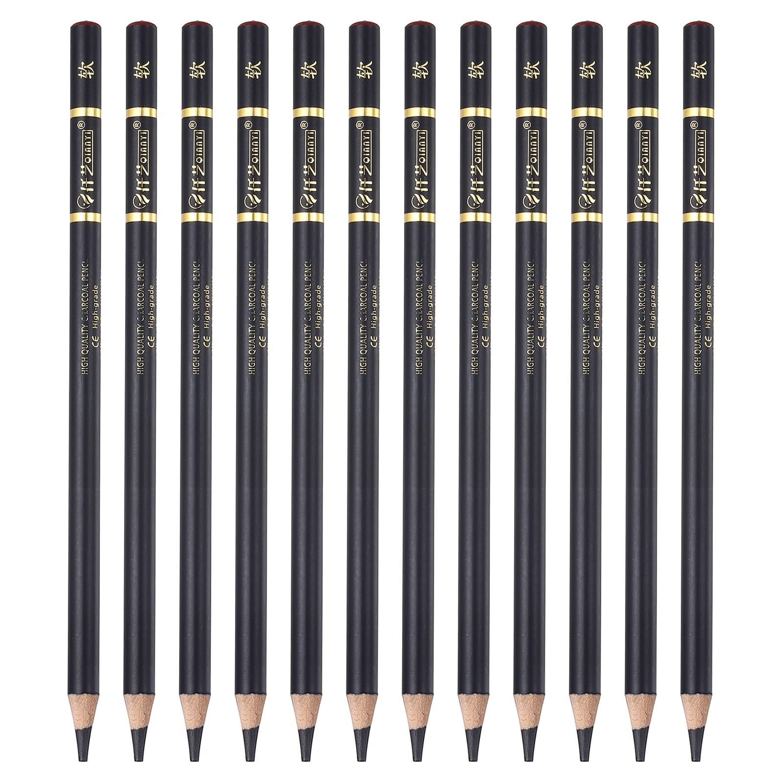 PATIKIL 12Pcs Drawing Pencils for Sketching, Soft Refill Sketch Pencils