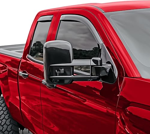 Miniatura 2 de Voron Glass Protectores de lluvia extra duraderos en canal para camiones GMC Sierra 2500HD3500HD 2015-2019 doble cabina, deflectores de ventana,