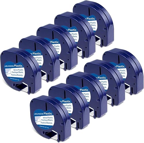 Miniatura 15 de Paquete de 2 recambios compatibles con Dymo Label Maker LT-100H LT-100T, compatible con Dymo 91331 cinta de etiquetas de plástico blanco de 0.472 in