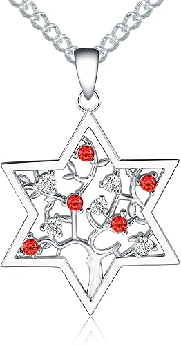 Joyería de plata de ley 925, joyería judía de la estrella de David, joyería del árbol de la vida, collar, aretes, regalos de cumpleaños, regalos de