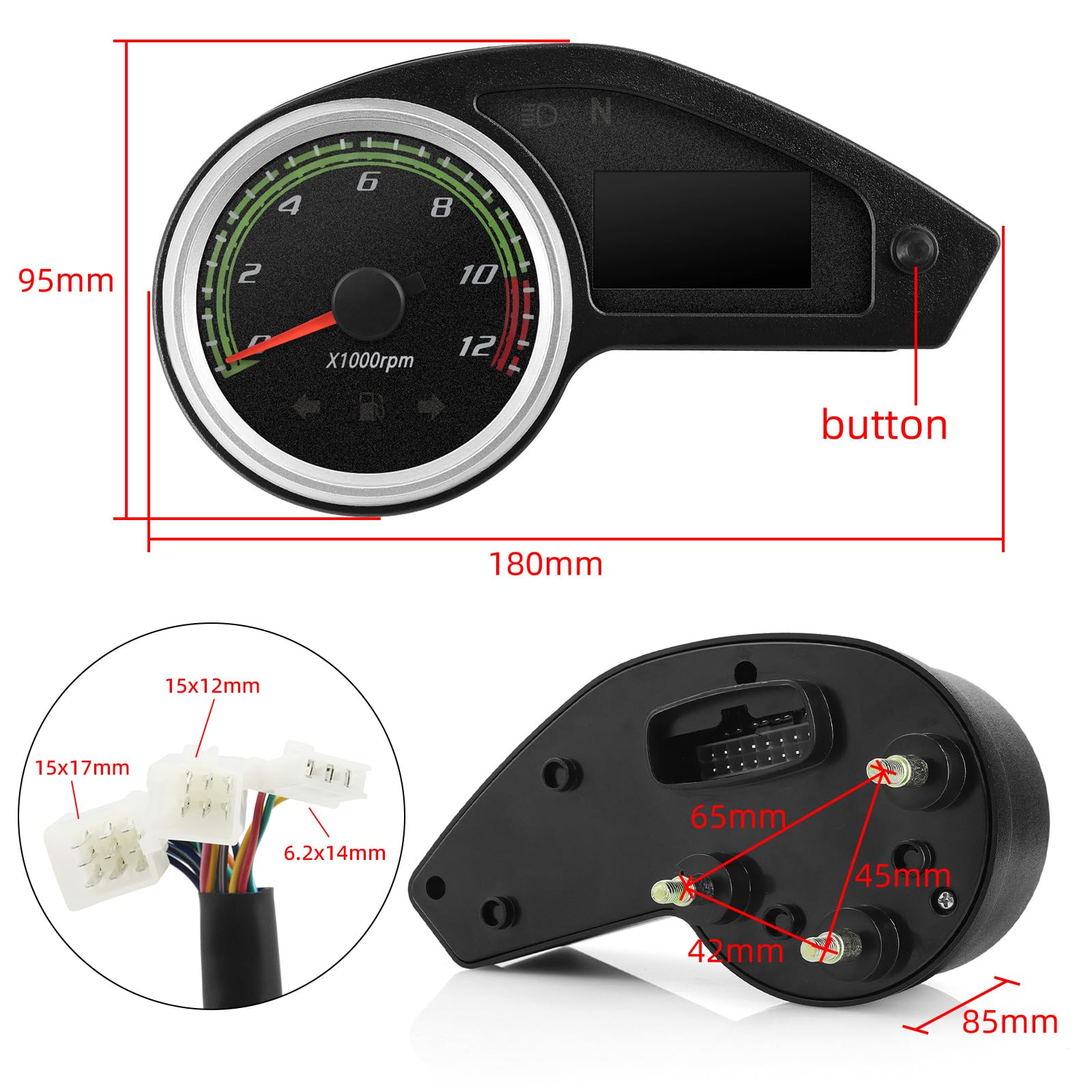 Moto Contachilometri Contachilometri Contachilometri Contachilometri Strumento Digitale Per Moto Cruscotto Per Contachilometri Strumento Per XR150 GY200
