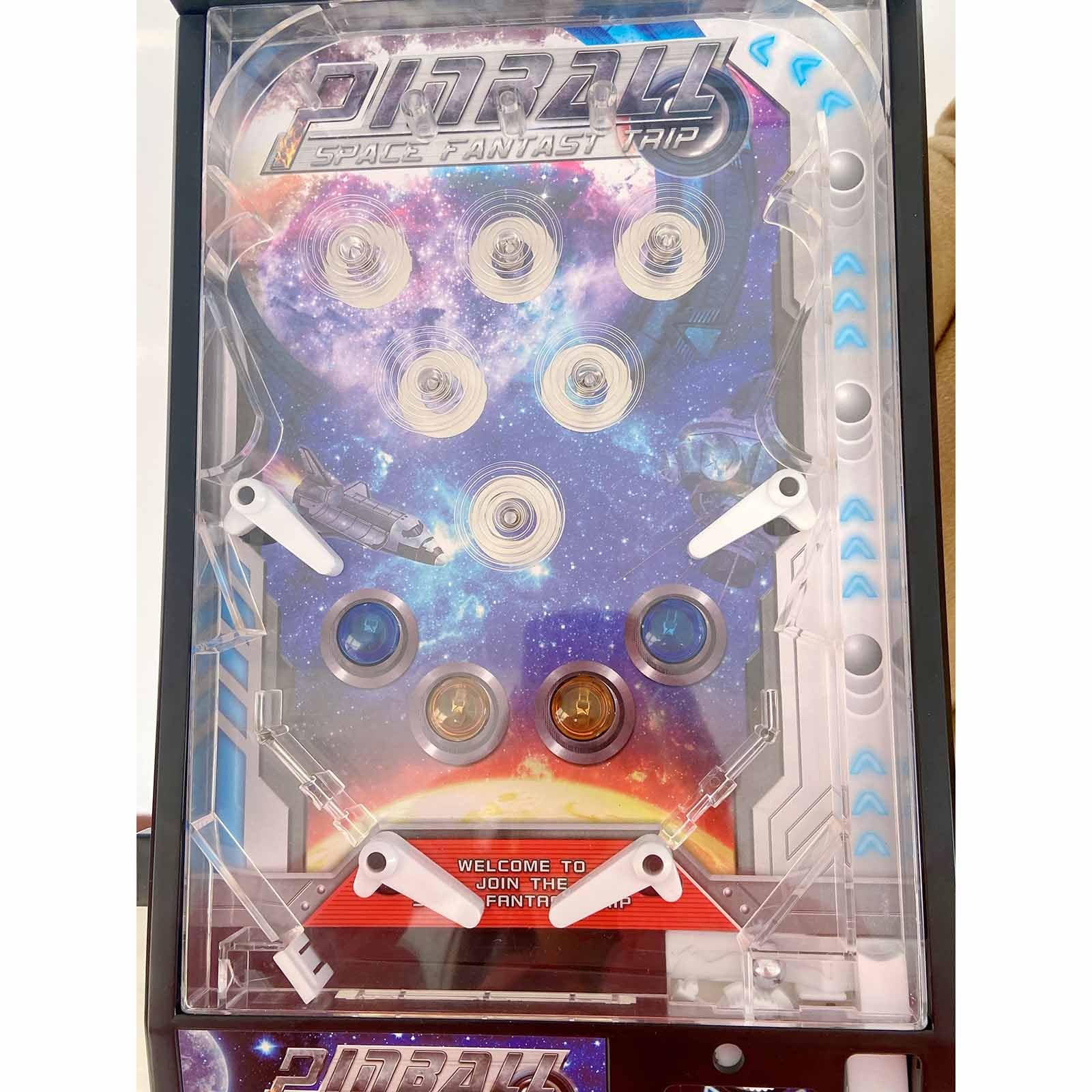 Máquina de Pinball para Mesa Mini Máquina Arcade Retro con Luces y Sonido Arcade de Canicas de Escritorio Electrónico para Habitaciones o Pisos Pequeños