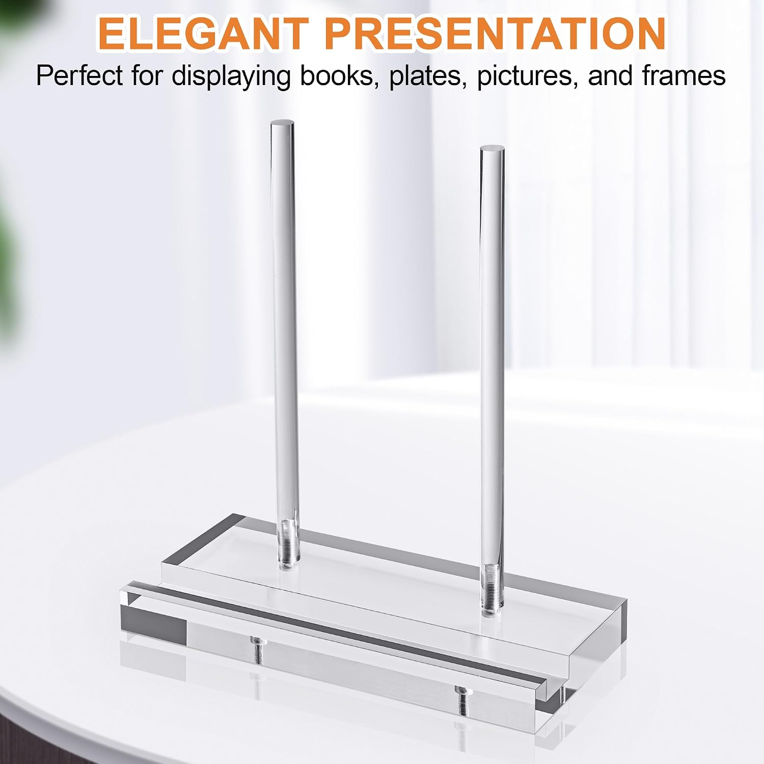 CHEPULA Clear Plate Stands for Display, Acrylic Display Stand