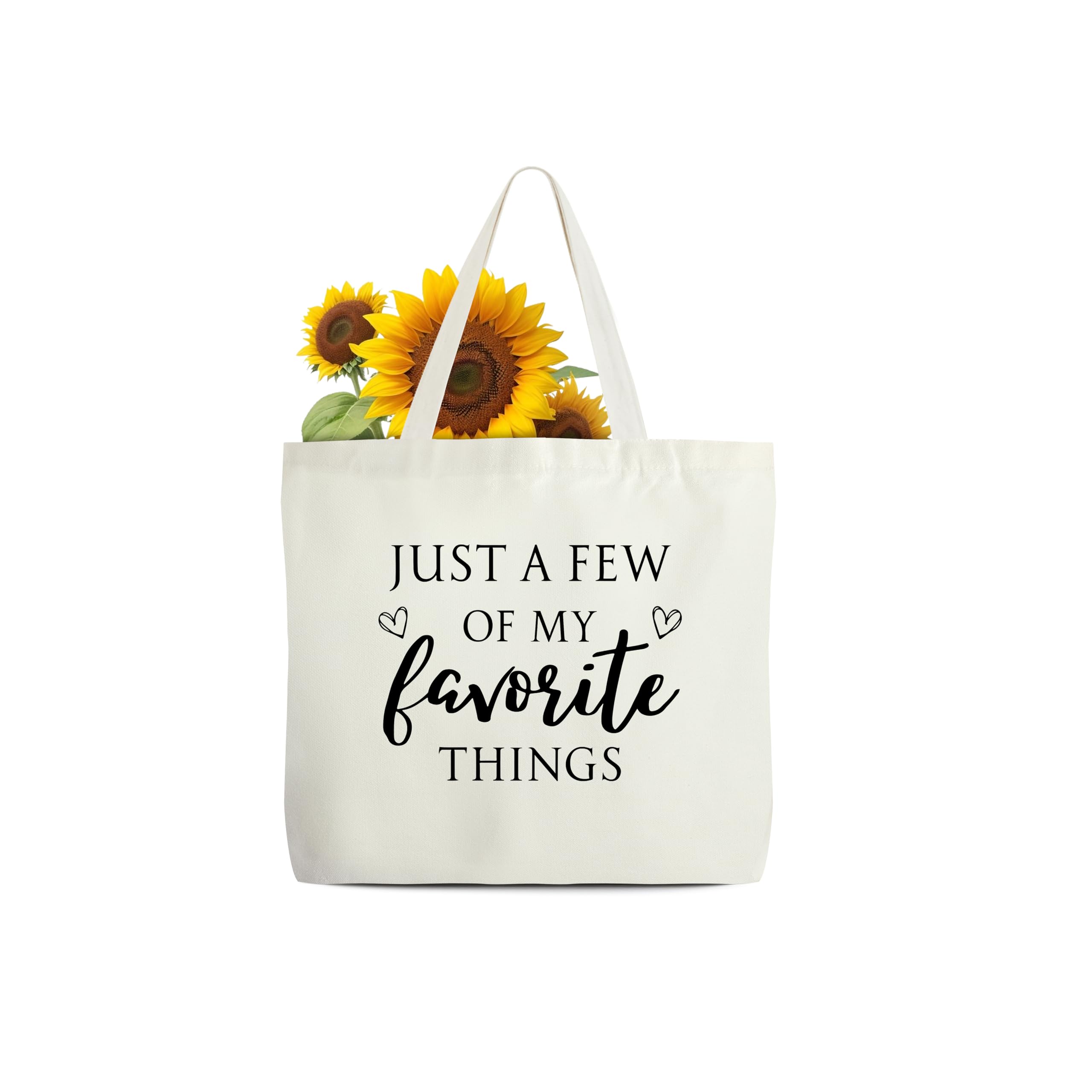 Women's Tote Bag, Just A Few Of My Favorite Things Themed Canvas Tote Bags, Bookish Gifts For Book Lovers Bookworm Librarian, Appreciation Gifts For Teacher Nurse, Humor Reusable Grocery Bag -53