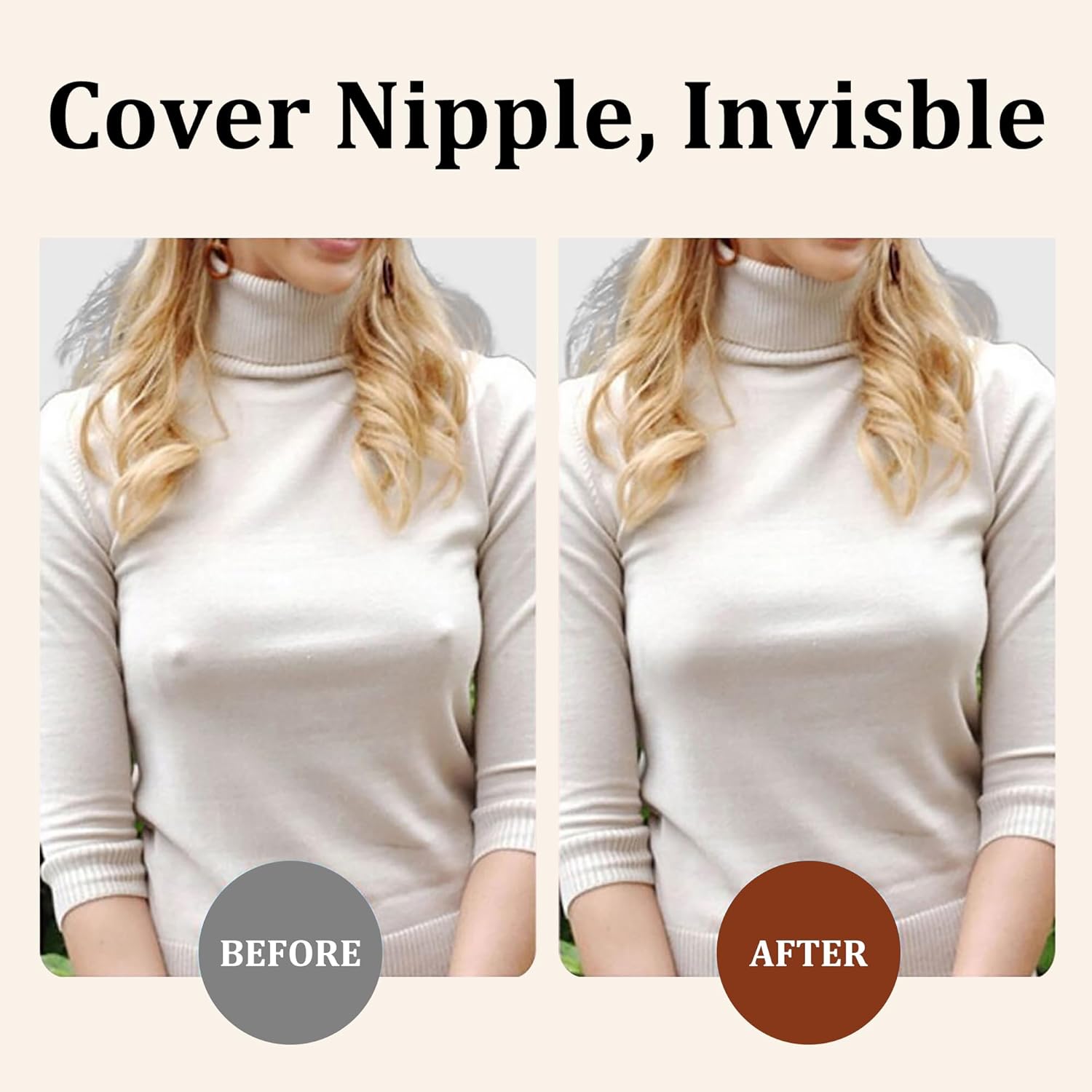 Nipple Covers for Women, Sticky Adhesive Silicone Nipple Pasties, Ultra Thin Waterproof Reusable With Portable Box - Image 5