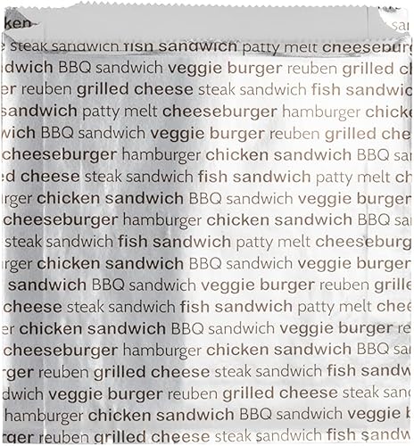 Miniatura 2 de Restaurantware Bag Tek - Envolturas de hamburguesas de 5.9 x 1.2 x 6.5 pulgadas, 100 envolturas de sándwich a prueba de grasa, aptas para