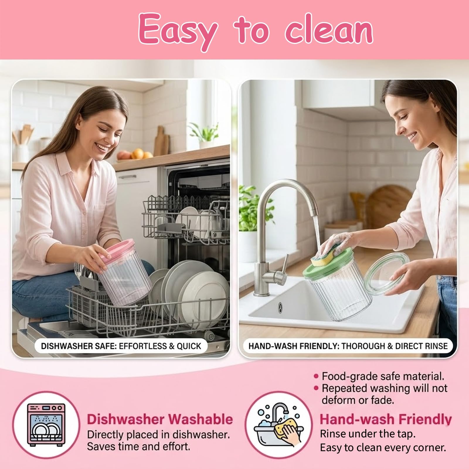 Lot de 4 récipients de rechange, compatibles avec Ninja Swirl by CREAMi NC701EU, NC701, NC700, sans BPA et passe au lave-vaisselle