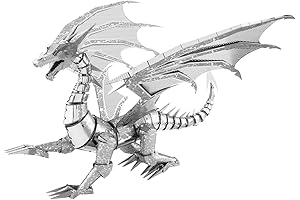 Fascinations Dragon Kit: Silver Dragon 3D Metal Model to Unleash Your Inner Builder