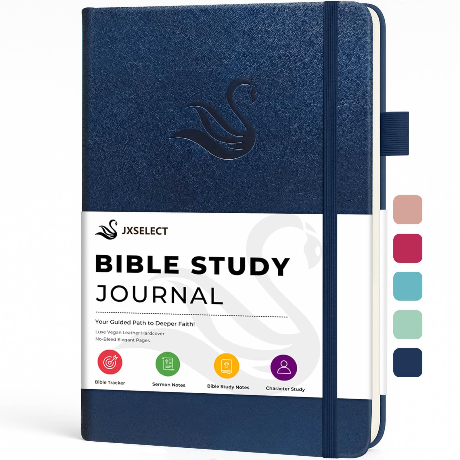 Bible Study Journal for Women – Guided Christian Notebook with Bible Reading Tracker, Prayer Prompts, Church Notes & Bible Study Supplies, Bible
