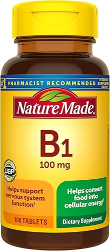 Vitamina B1 Nature Made de 0.0035 oz, 100 comprimidos, PHARMAVITE647545, 100, 1, 1