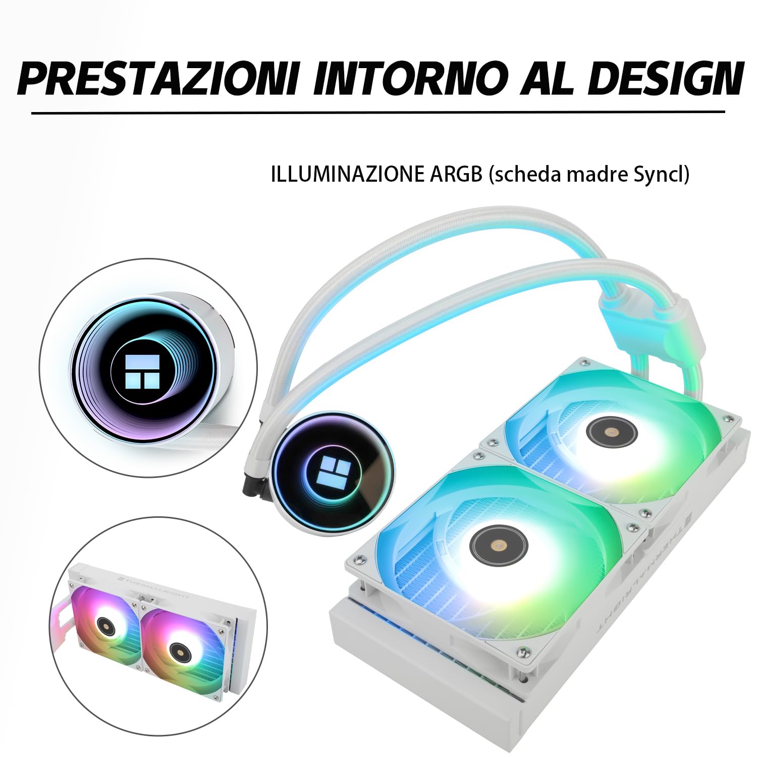 Theralright Frozen Notte 360 Blanc ARGB Refroidisseur De Processeur à