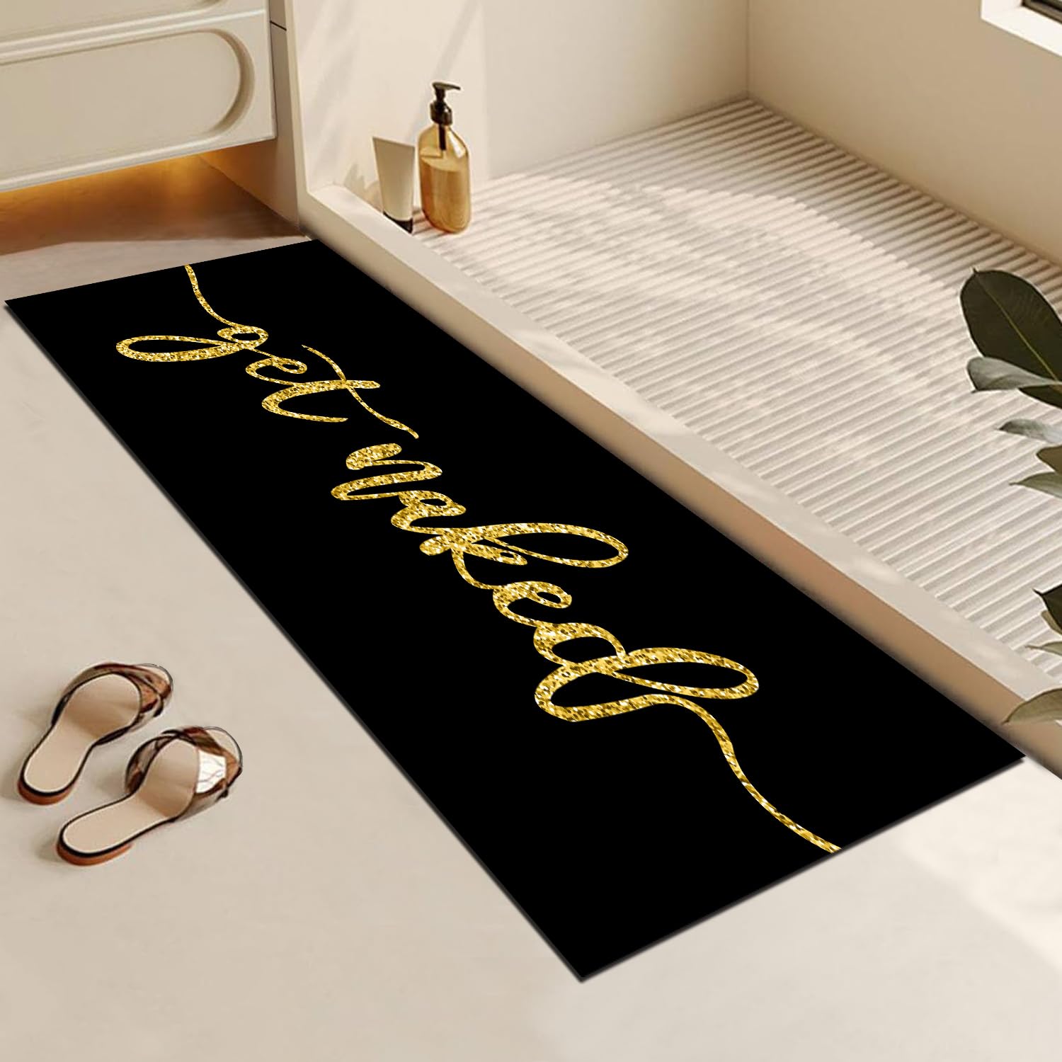 Tapis de bain Get Naked fin sous porte pour éviter les glissades