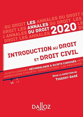 Introduction au droit et droit civil: Méthodologie &amp; sujets corrigés