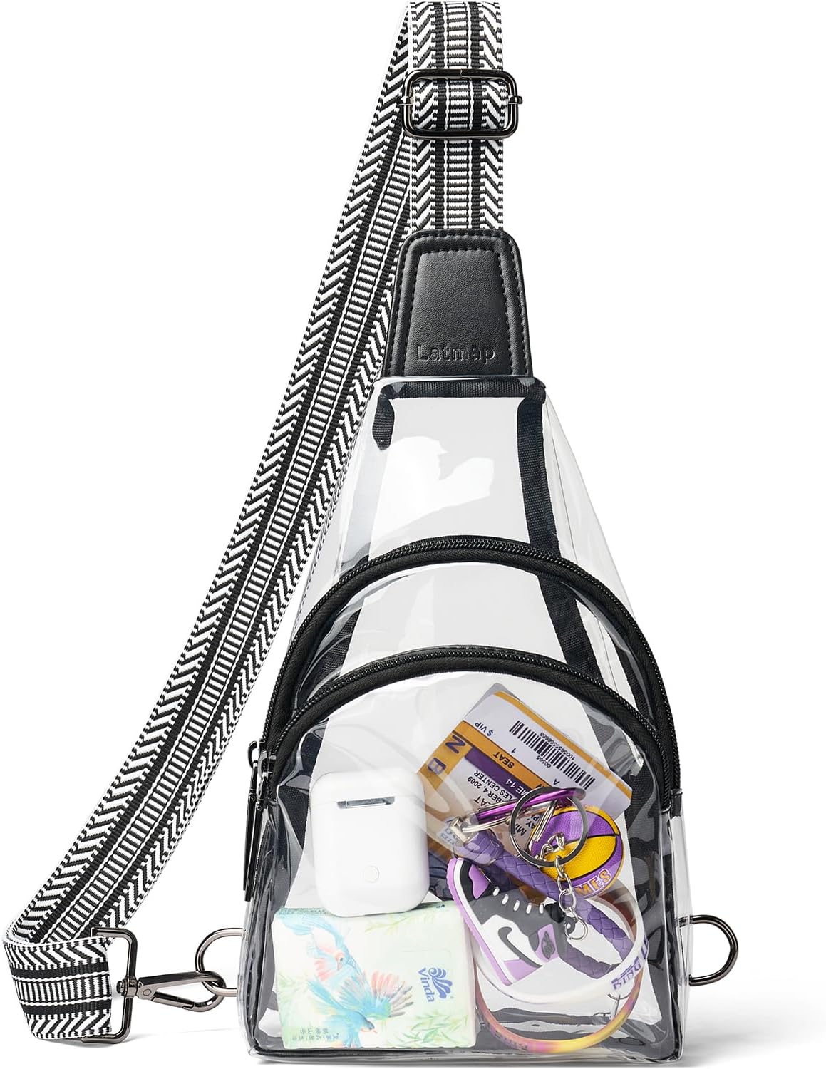 Clear bags Stadium Approved Crossbody Sling Bag Fanny Pack Backpack Purses for Women Men Belt bag for stadium events