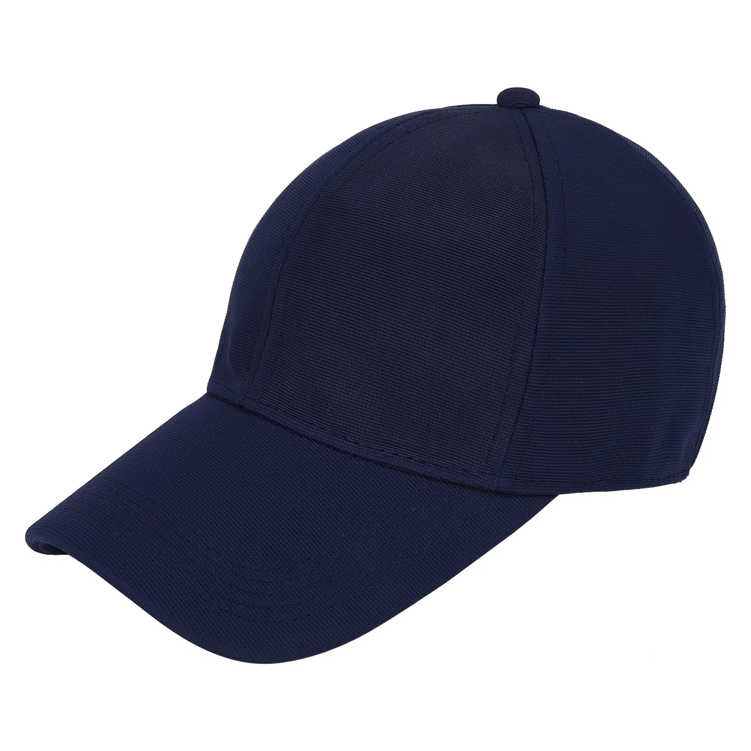 Zacharias Men's Polycotton Flexi Stretch Fit Closed Back Cap FC-01 (Navy_Pack of 1) (Free Size)-image-32