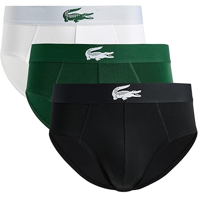 Lacoste 3-pack Stretch Jersey Briefs white/green/black