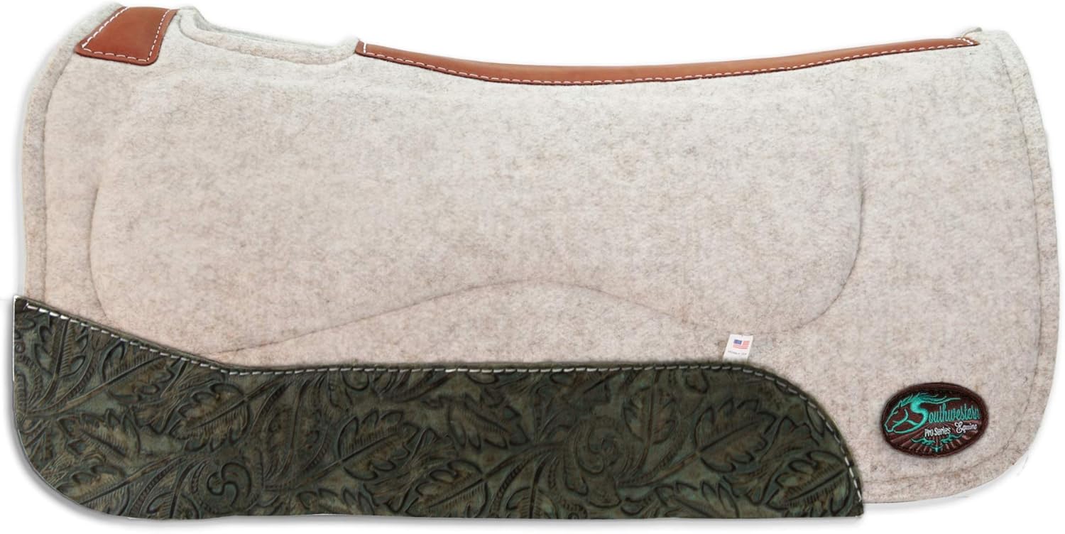 Southwestern Equine OrthoRide All Purpose Riding 1" Thick Wool Saddle Pad. Made in the USA.