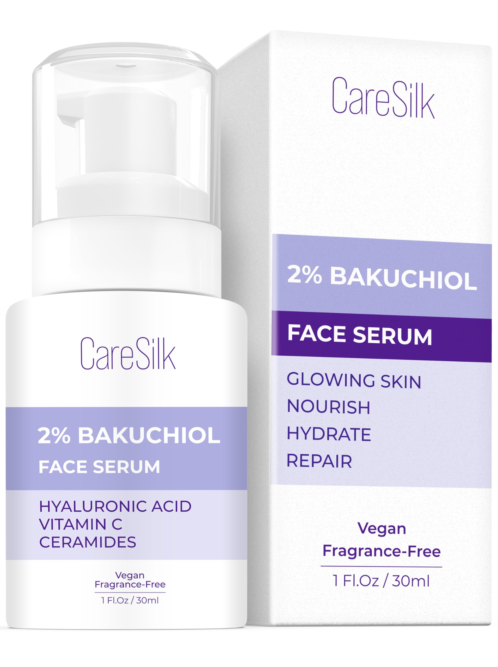 Bakuchiol Face Serum - Natural Retinol Alternative Extract - Renewal Facial Moisturizer - Vitamin C Pure Vegan Treatment - Para Las Arrugas