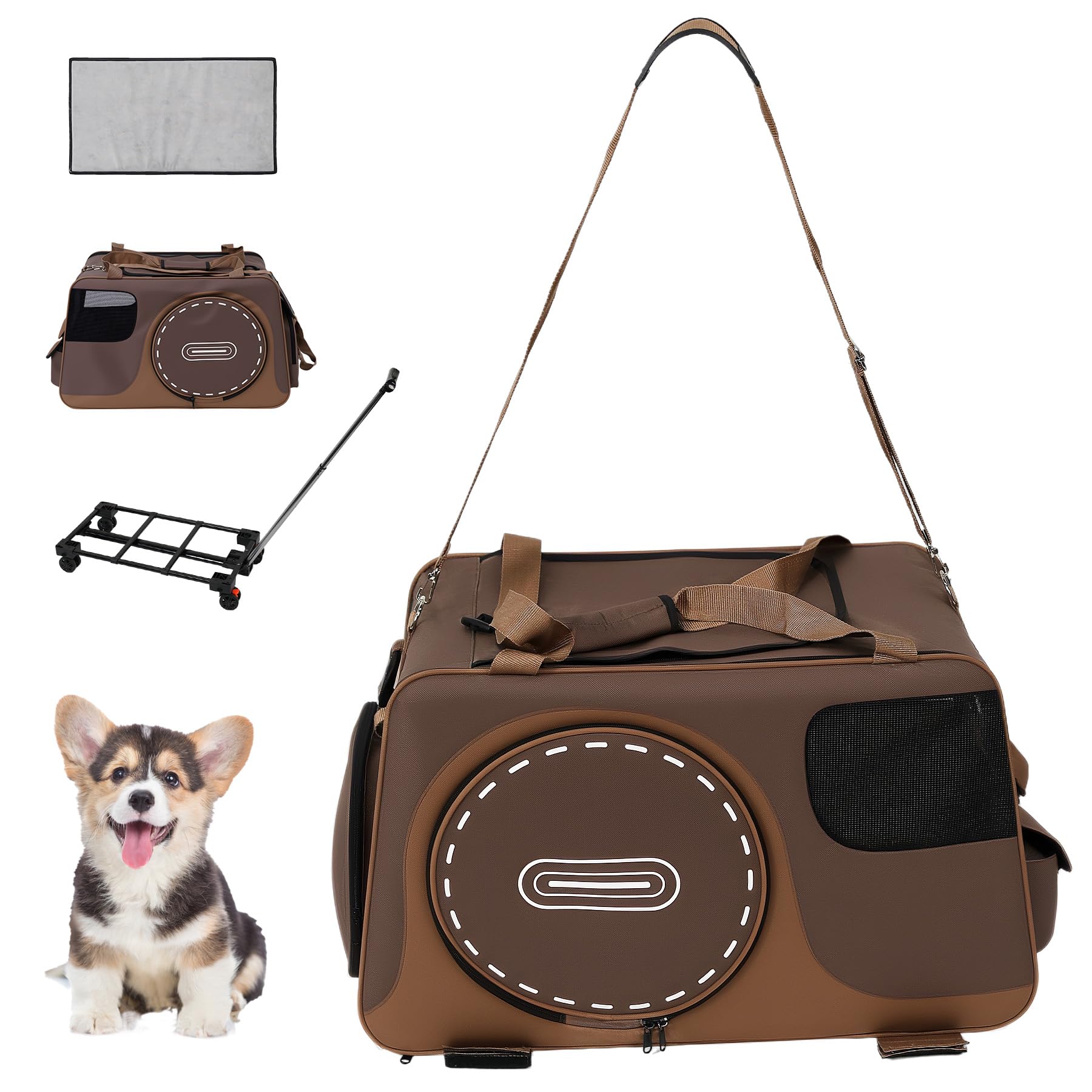 Amazon.co.jp: DokiPet 小型犬 ペットカート狗車 中型犬寵物推車