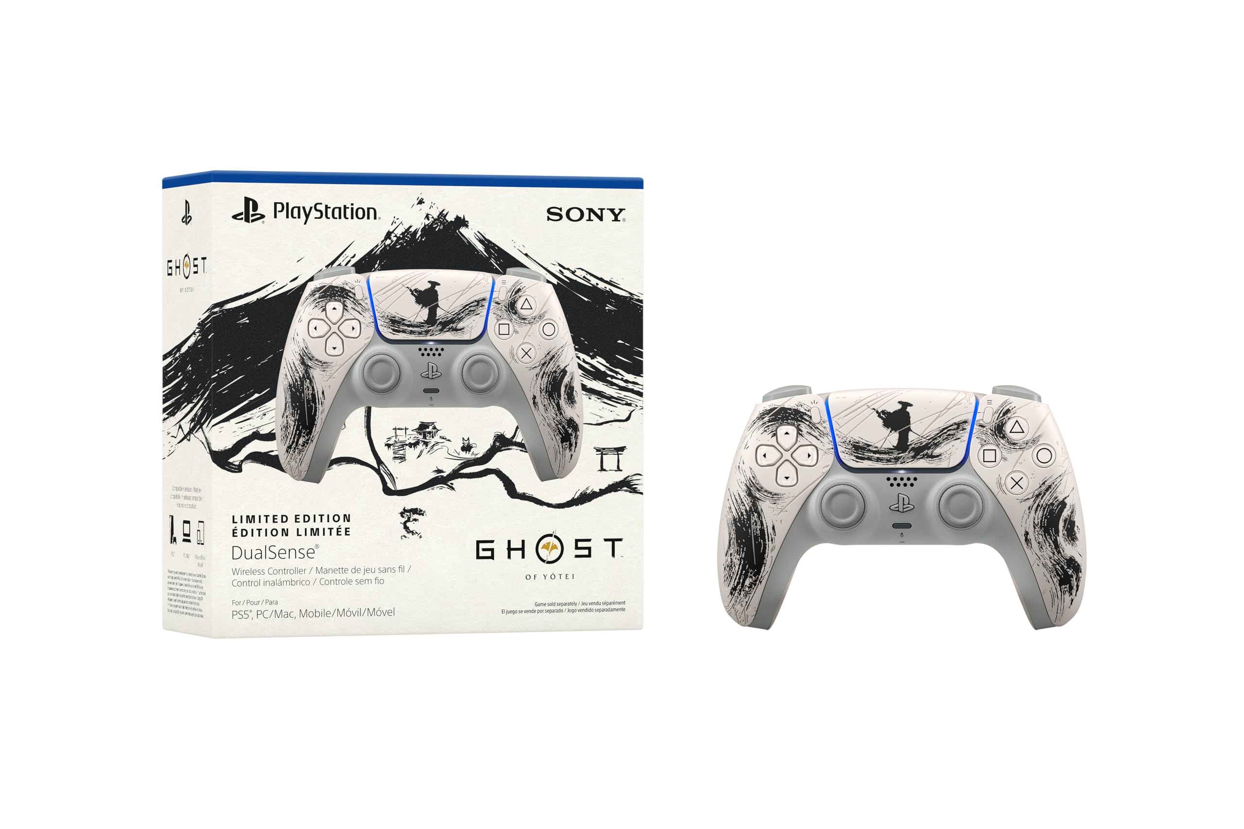 Sony PlayStation DualSense Wireless Controller - Ghost of Yotei Black Limited Edition