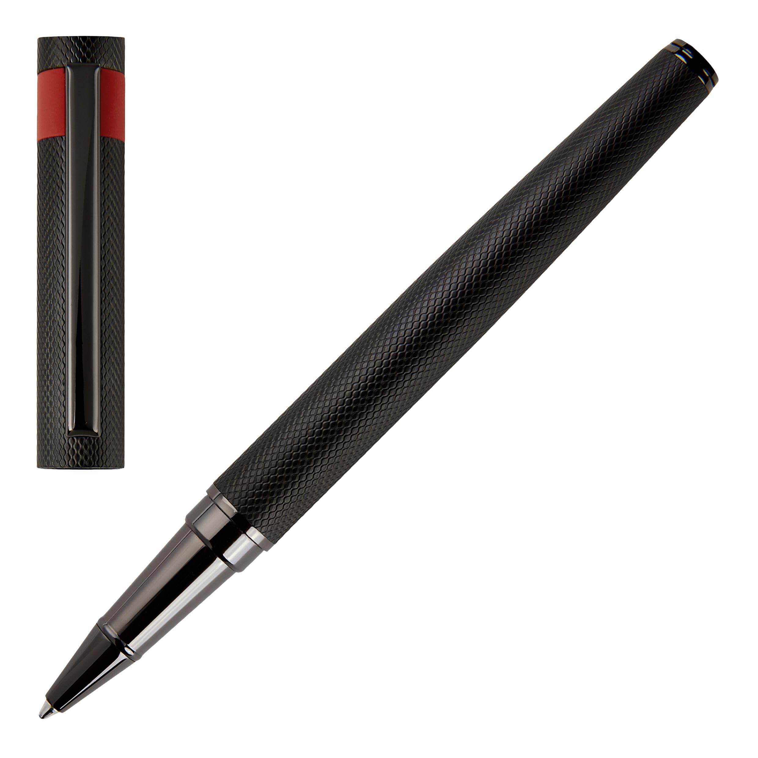 Hugo Boss Loop Diamond HSW3675A Black Brass Rollerball Pen Length: 14.6cm