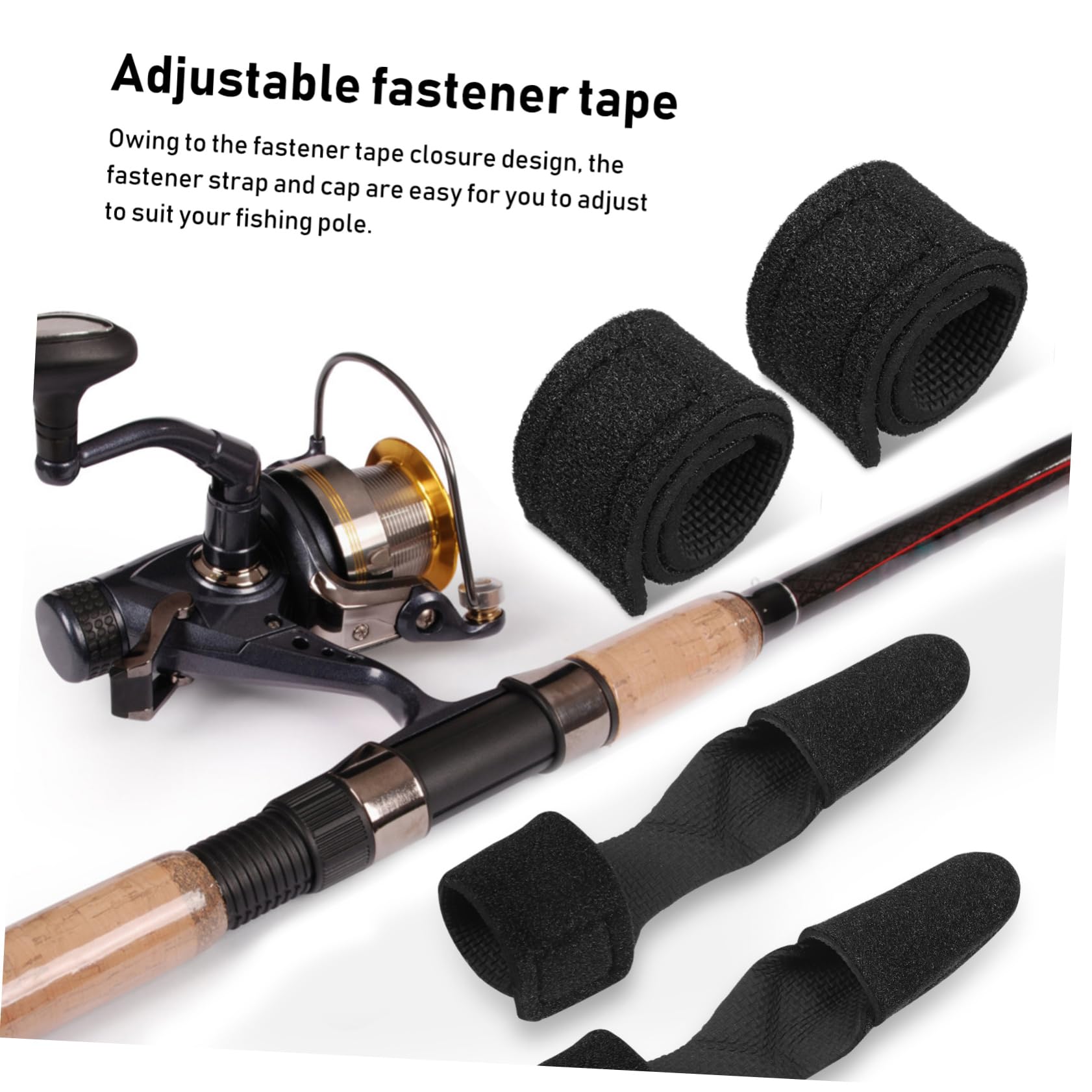 YARNOW 2 Pièces étui de Protection pour Canne à pêche équipement Plongee matériel de plongée enveloppe de Canne à Poisson Sangles de Canne à Poisson Coque de Protection mitaine élasticité