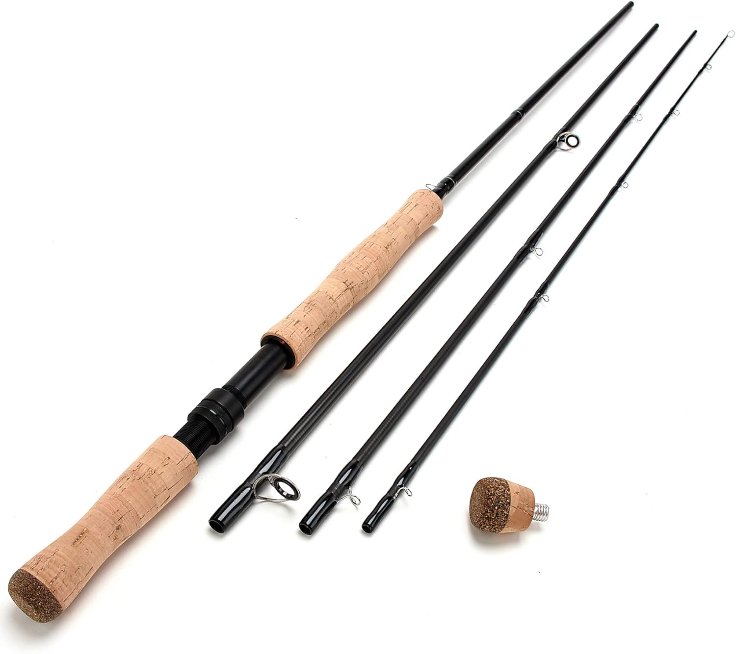 10 feet 9 inches Carbon Fiber Switch 7wt 8wt Fly Fishing Rod 4 Pieces Sections Extra Handle Freshwater Fishing Trout Lake Cork Handles