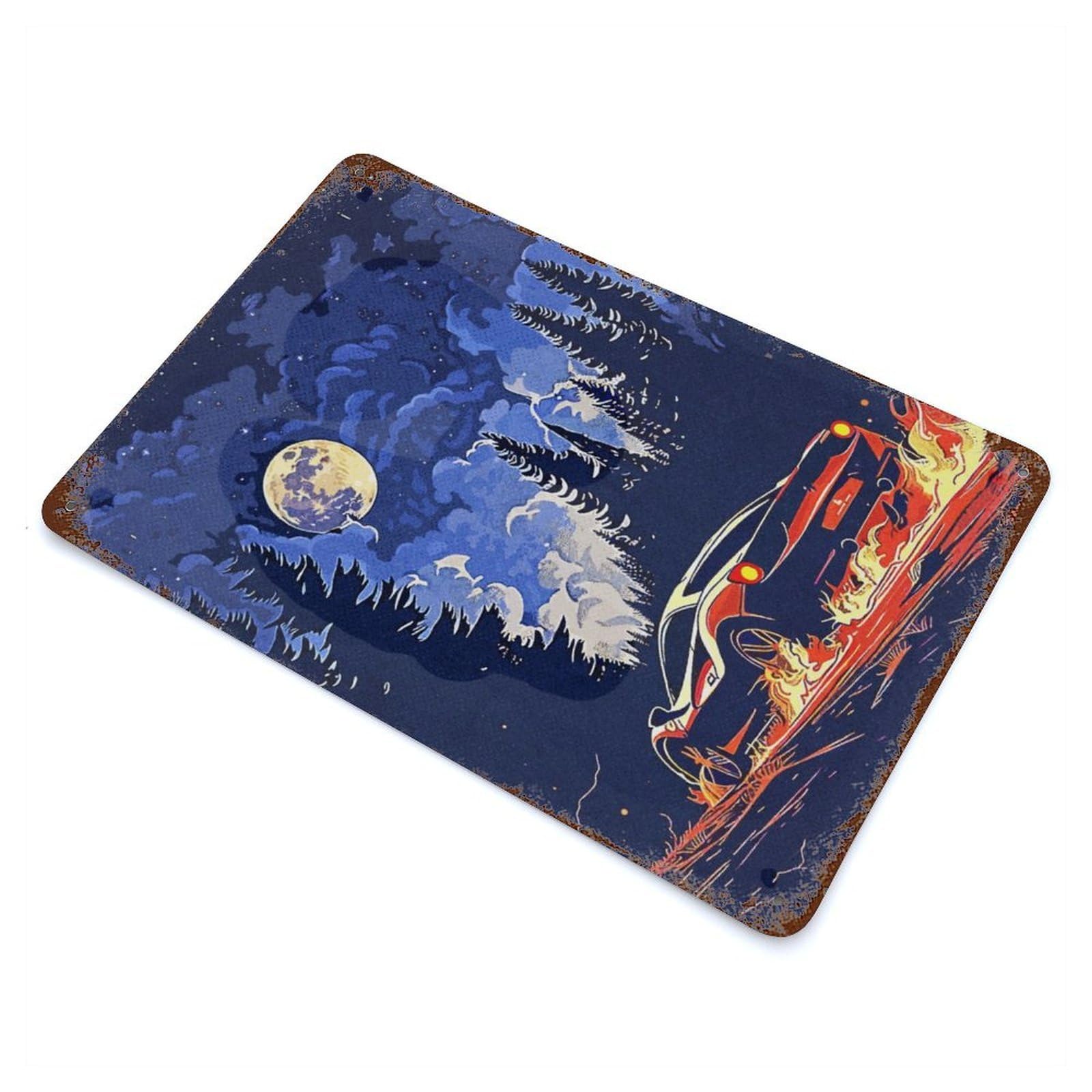Wild Race In Forest Rust Effect Tin Sign 11.8"x7.9", Novelty Wall Decor for Garage, Pub Or Kitchen