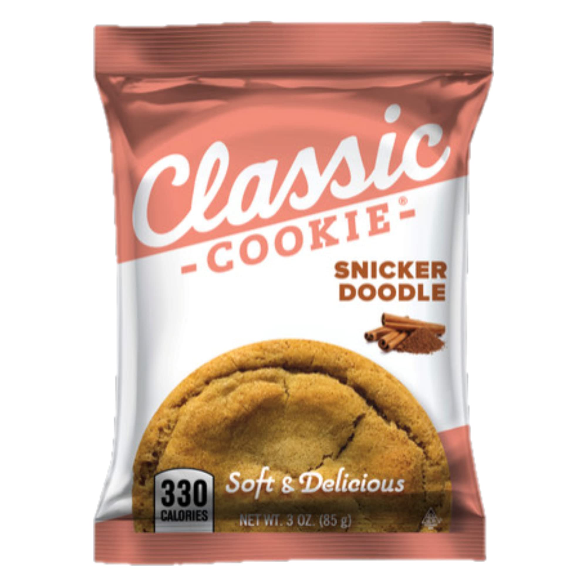 Classic COOKIESoft Baked Snickerdoodle Cookies, Full Case of 12 Boxes, 96 Individually Wrapped Cookies