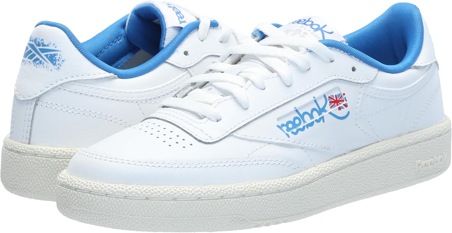 Reebok Unisex-Adult Club C 85,Footwear White/Chalk/Kinetic Blue,8 Women/6.5 Men - Image 7