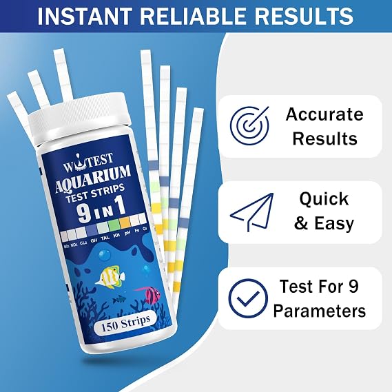 9 in 1 Aquarium Test Strips 150 Aquarium Test Kit Fish Tank Test Kit