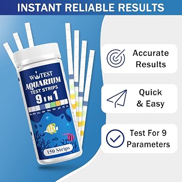 9 in 1 Aquarium Test Strips 150 Aquarium Test Kit Fish Tank Test Kit