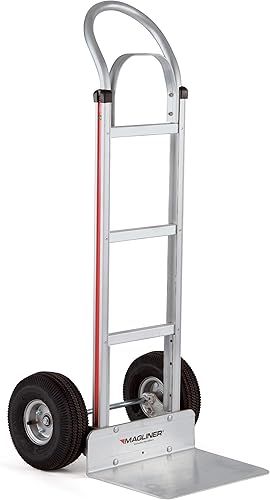 Miniatura 1 de Magliner HMK112K14 - Camión manual de aluminio, mango de bucle horizontal, placa de nariz de aluminio extruido de 16 x 12 pulgadas, capacidad de 500