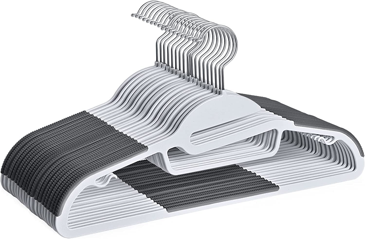 ZEPOLI Plastic Clothes Hangers Dry Wet Hangers, Plastic Hangers With