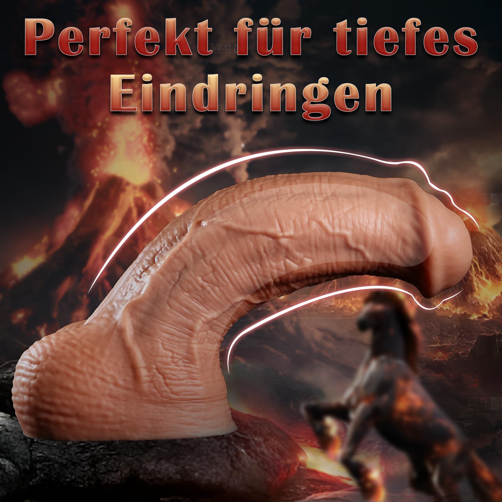 35 cm Dildo cavallo XXL realistico, dildo anale spesso 9.4 cm di diametro, fallo giganti mostruosi con ventosa per giochi anali, penis silicone plug anale giocattolo per donne uomini (Pelle)